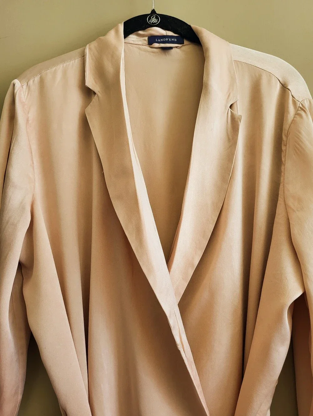 Vintage 100% Silk Blush Pink Robe & Nightgown Set | Sandwashed Silk